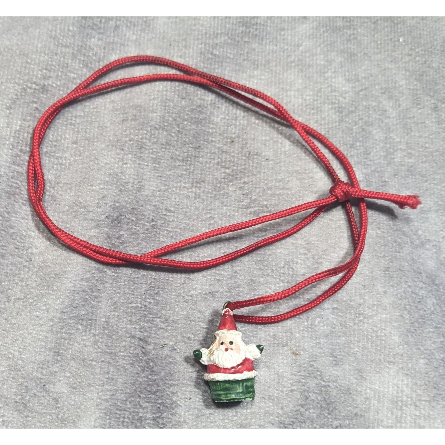 Dainty Christmas Themed Santa Pendant Necklace