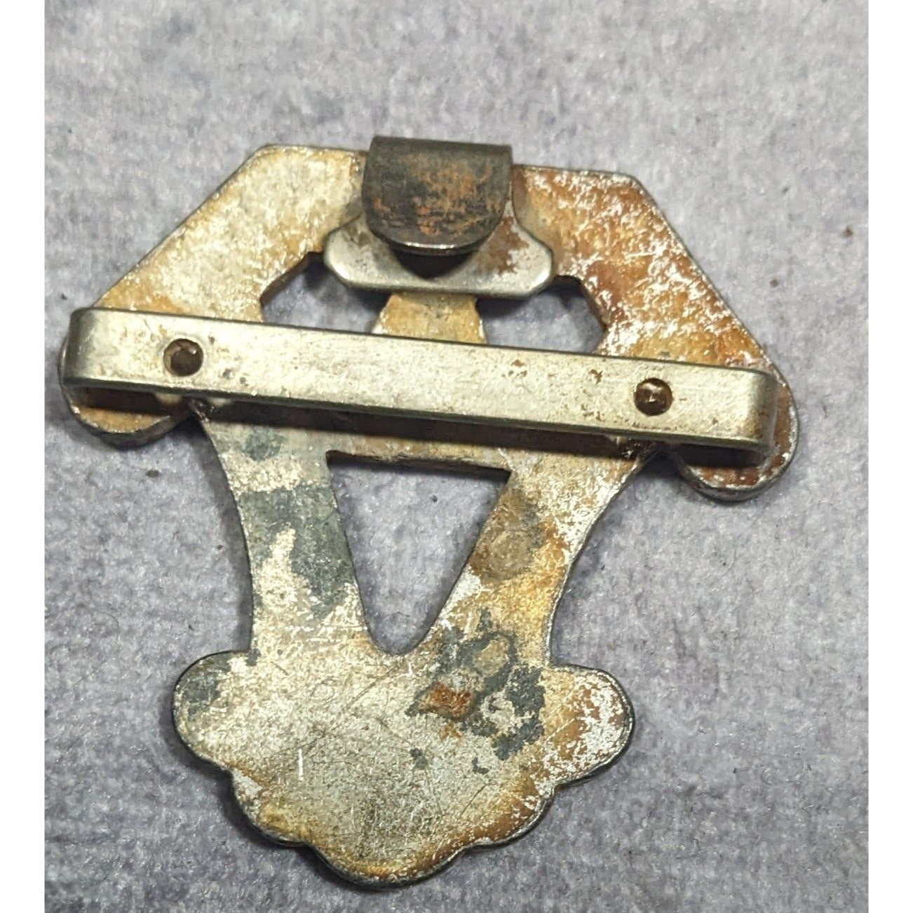 Antique Art Deco Rhinestone Silver Tone Dress Clip