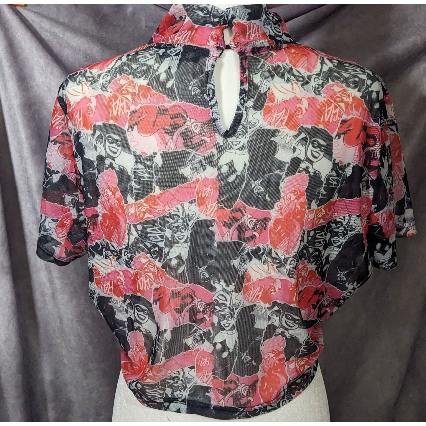 Harley Quinn x Smak Parlour Semi Sheer Crop Top Size 1X