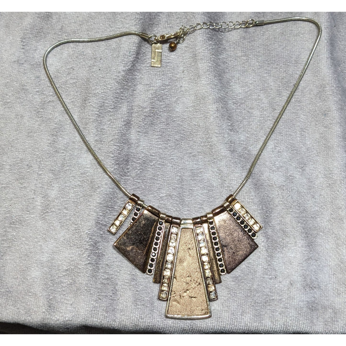 The Limited Statement Geometric Pendant Necklace With Gold-Tone Metal & Rhinestone Accents
