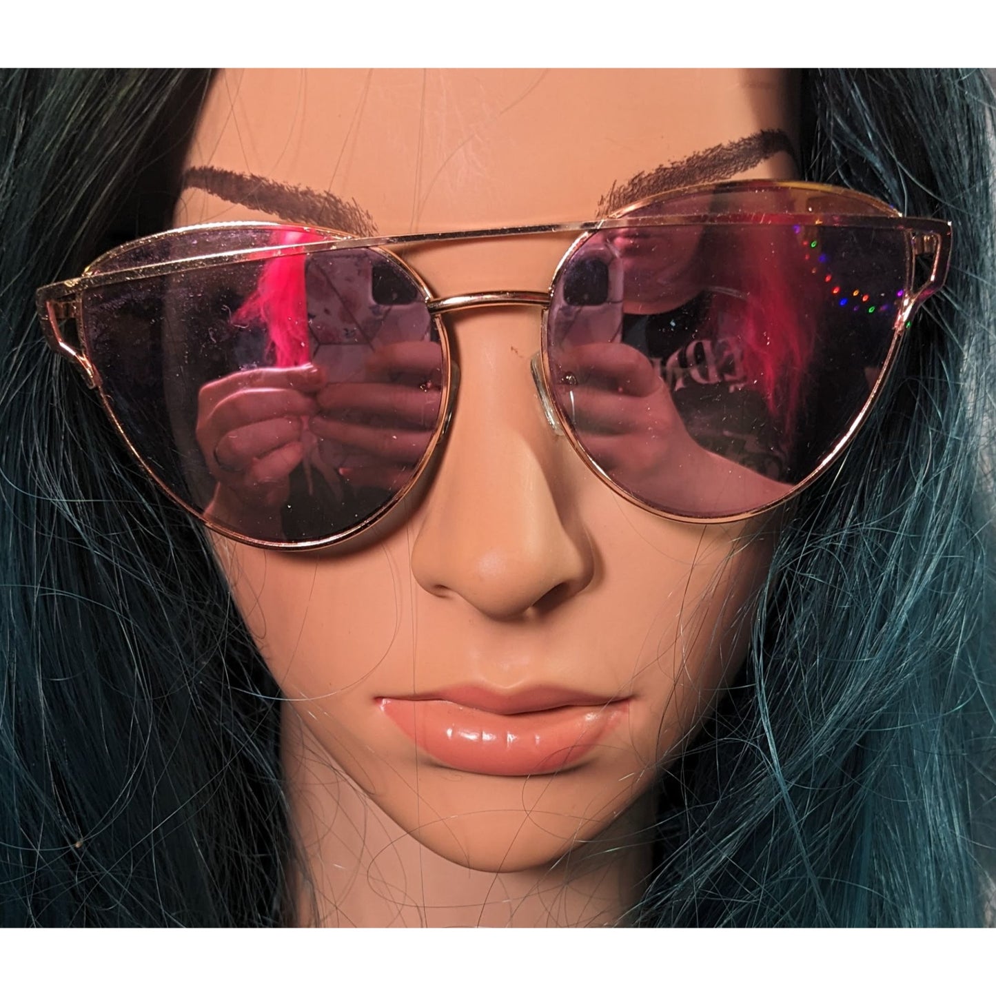 American Eagle Preppy Gold Tone Mirror Lens Aviator SUnglasses