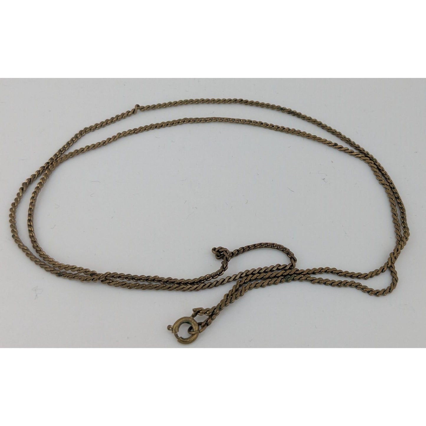 Vintage Gold-Tone Serpentine Chain Necklace