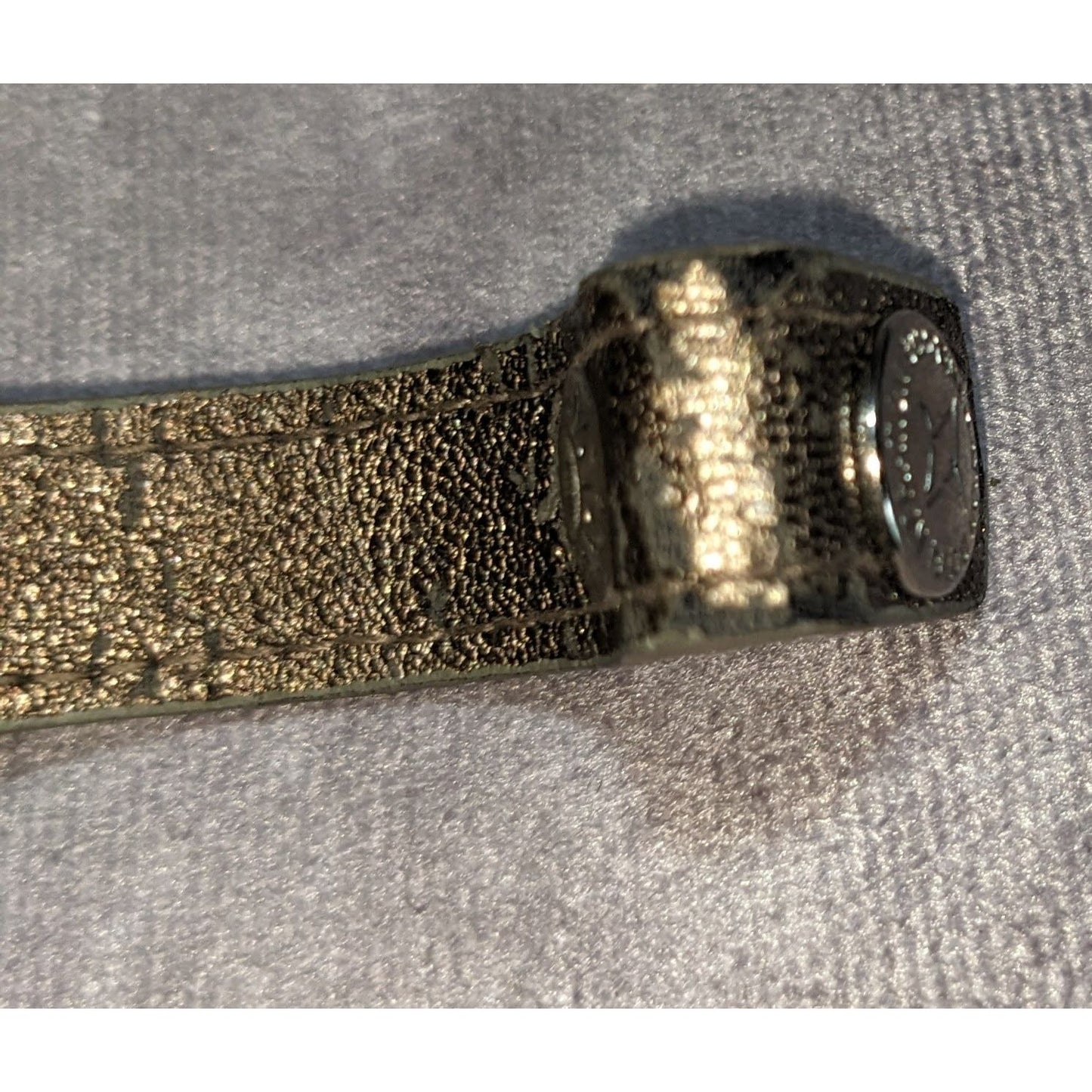 Edgy BCBGeneration Metallic Stud Leather Statement Bracelet Industrial Glam