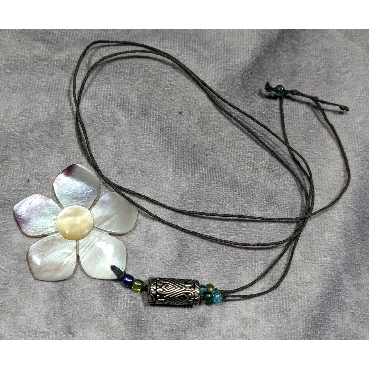 Fairycore Floral Shell Adjustable Pendant Necklace