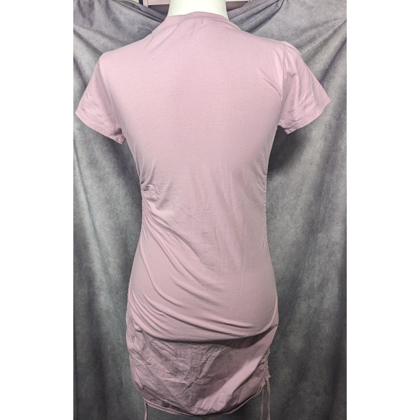Full Tilt Light Pink Drawstring Side Bodycon Dress Size Medium