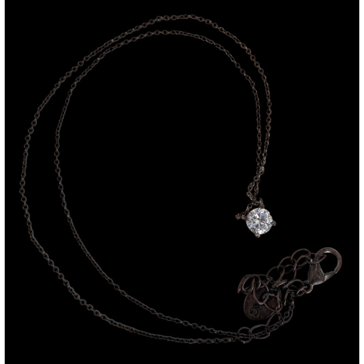Minimalist Y2K Dainty Icing Solitaire Crystal Pendant Necklace