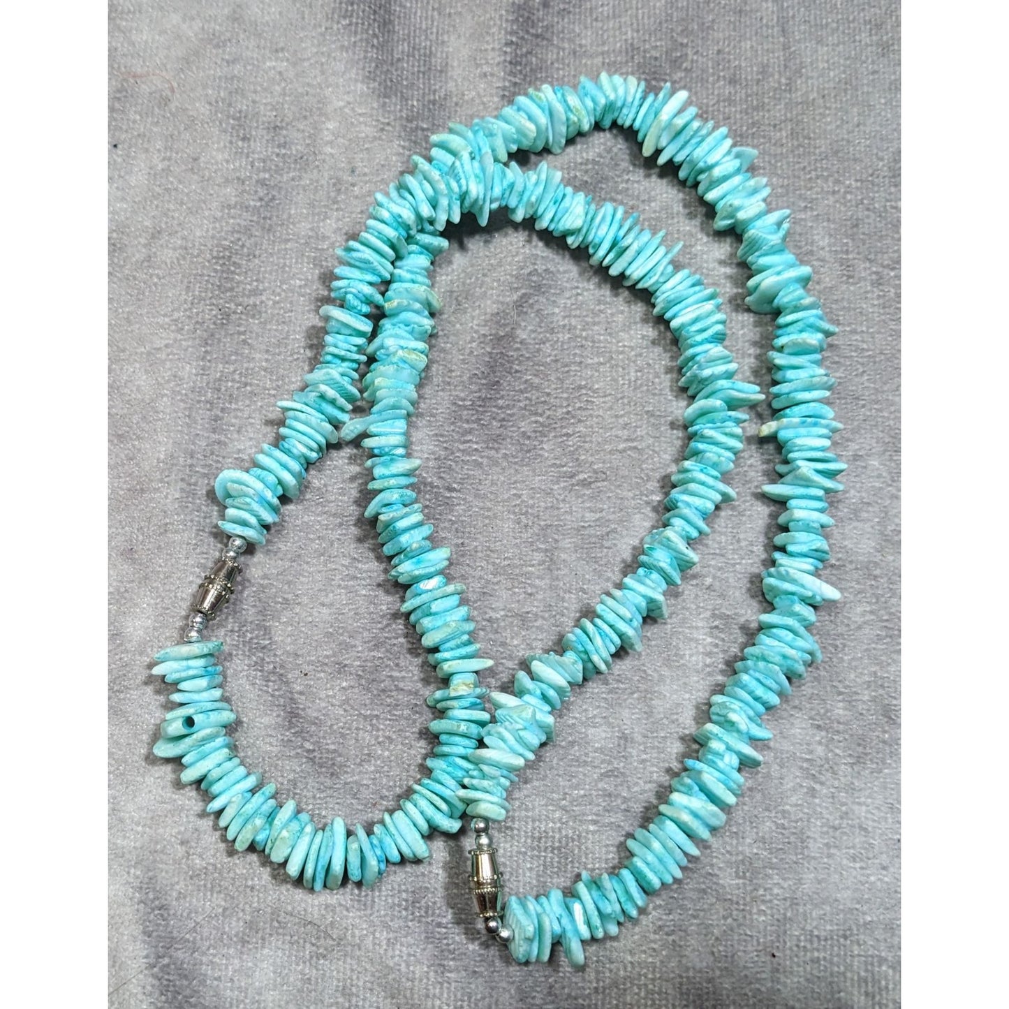 Beachy Mermaidcore Blue Shell Chip Necklace/Bracelet