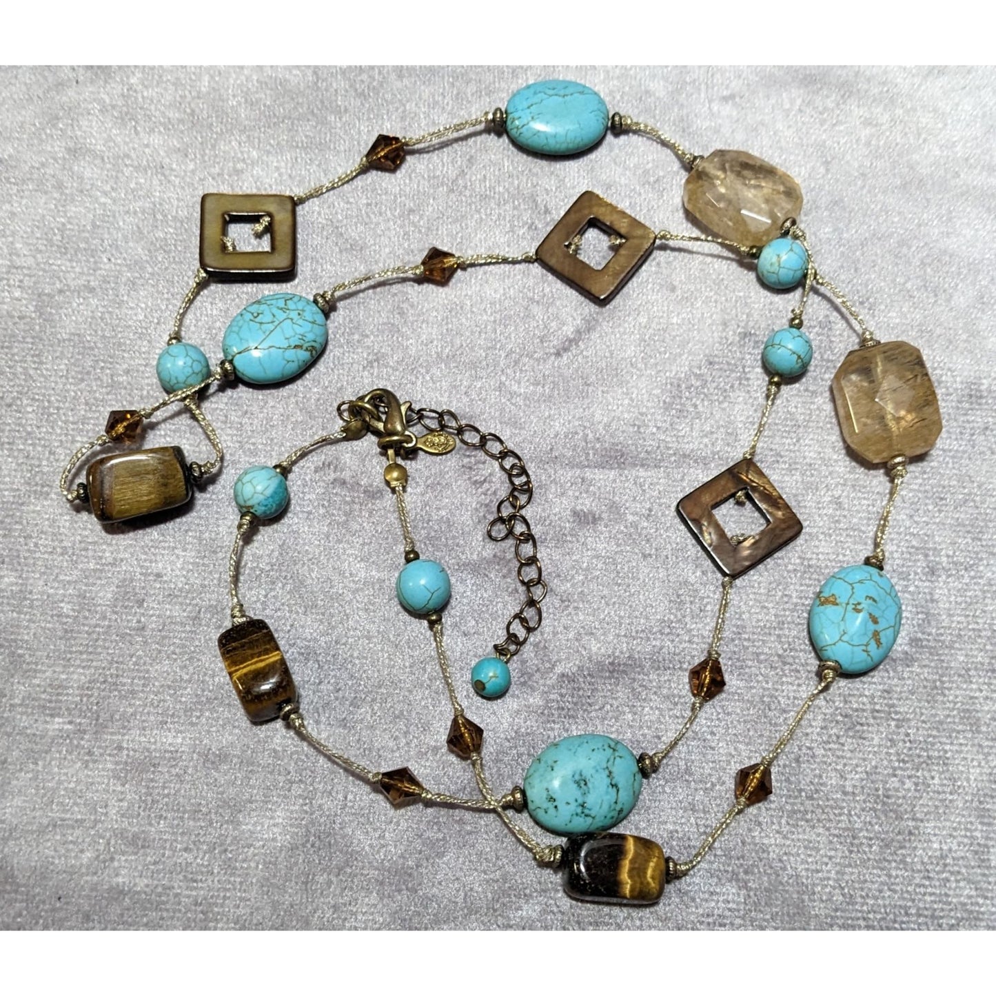 Vintage Premier Designs Mutli Gemstone Beaded Necklace
