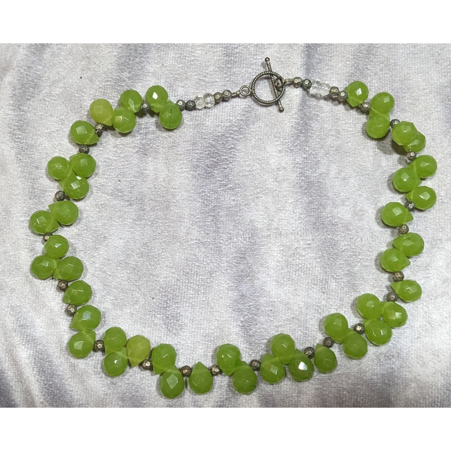 Handmade Green Apple Glass Beaded Necklace