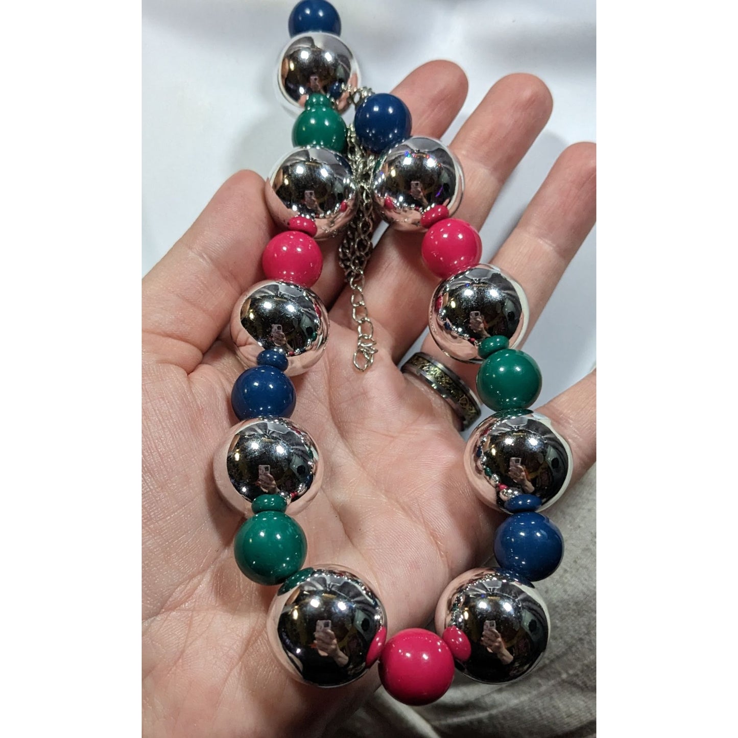Paparazzi Top Pop Silver Tone And Multi Color Beaded Necklace