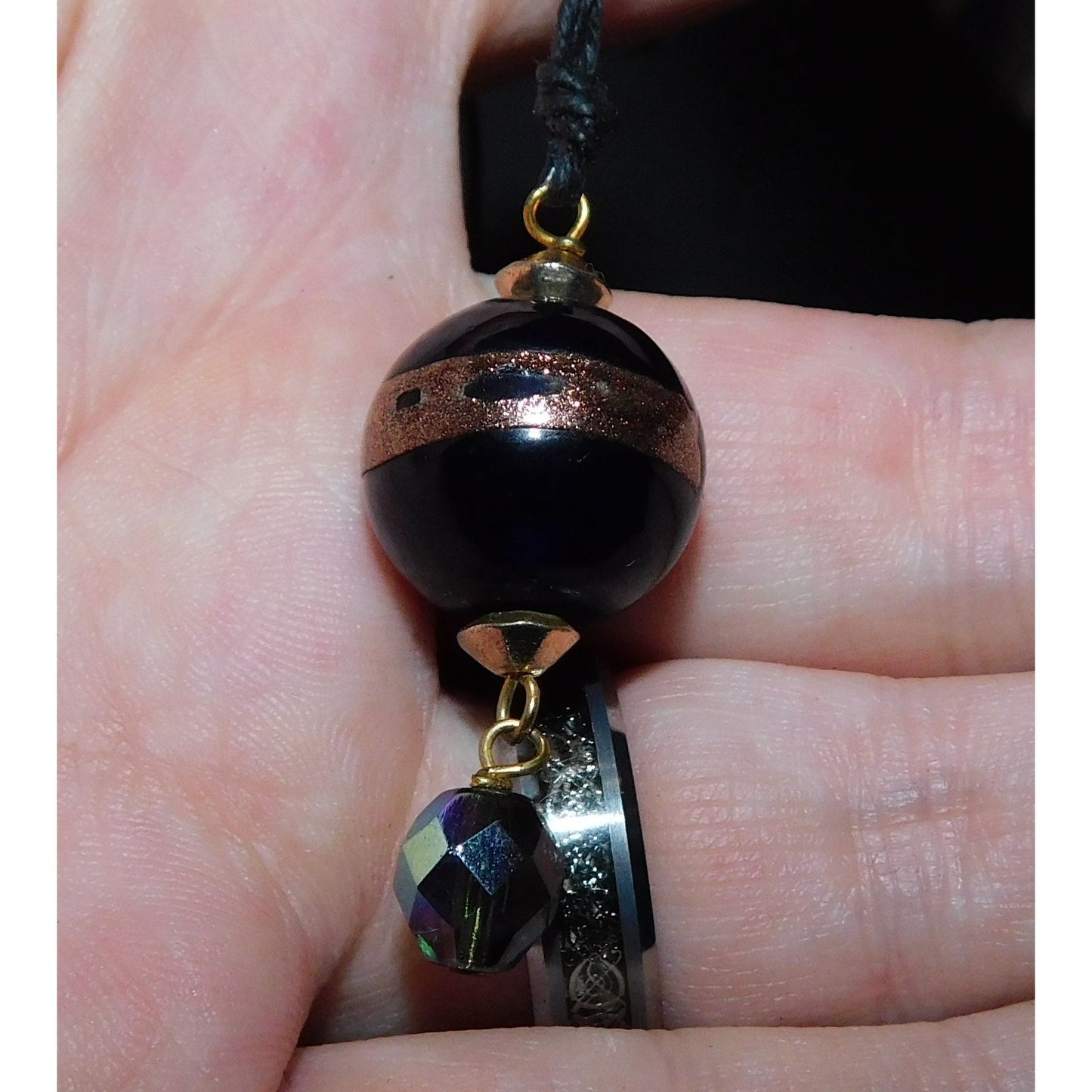 Simple Handmade Glass Bead Pendant Necklace