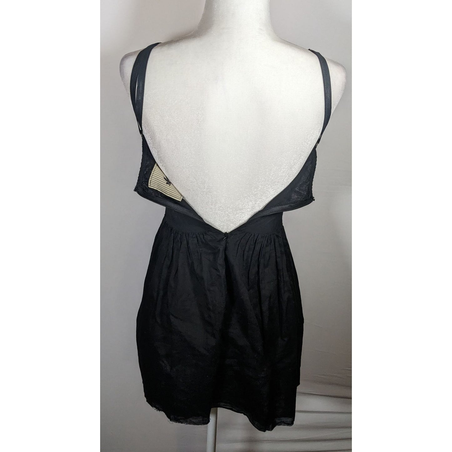 One Teaspoon by Free People Black And Gold Beaded Mini Dress