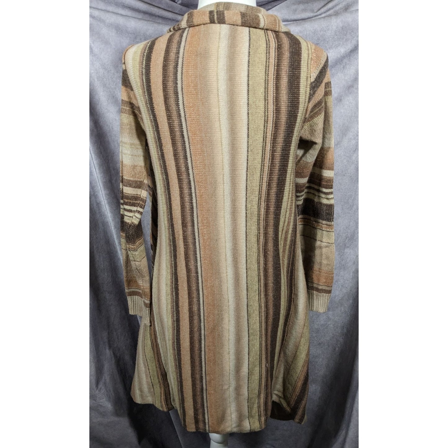 Natural Reflections Space-Dye Retro Bohemian Open Front Cardigan