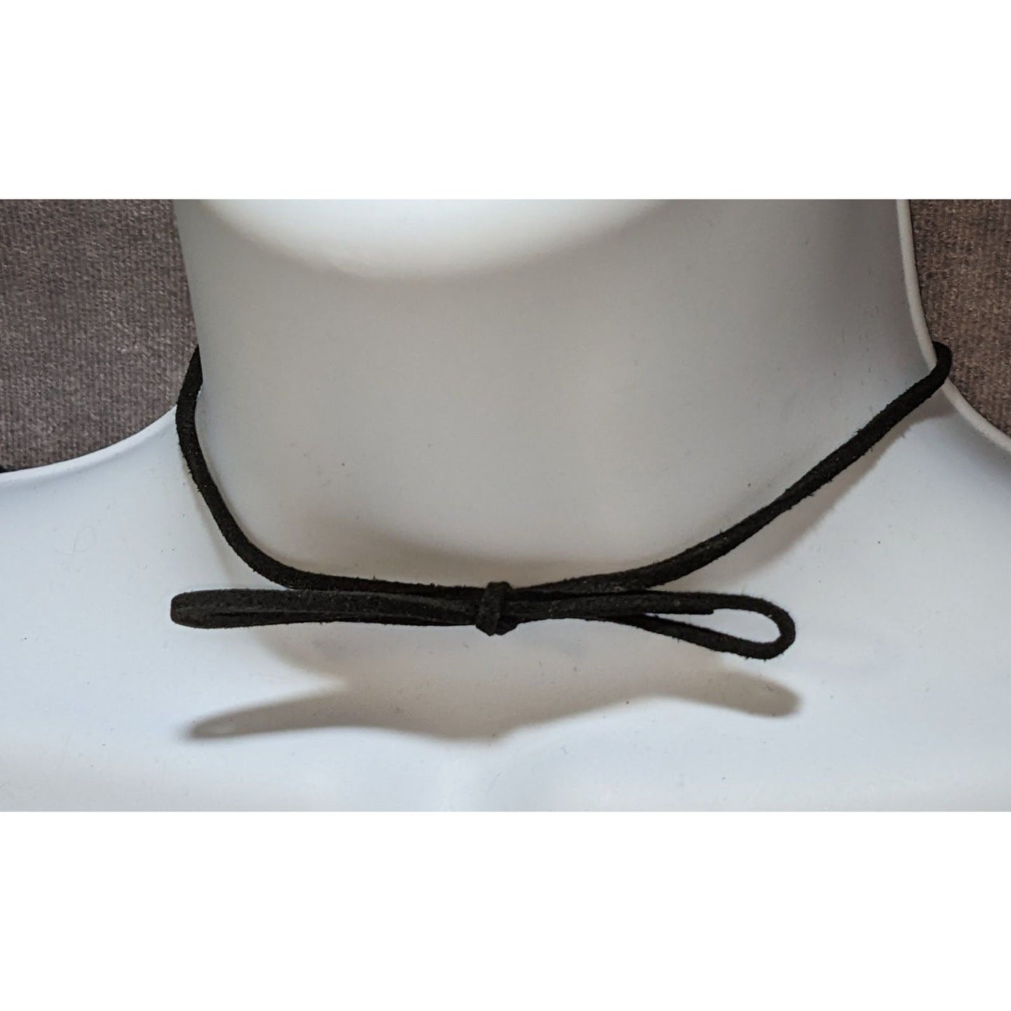 Black Faux Suede Choker Necklace With Bow Tie Design