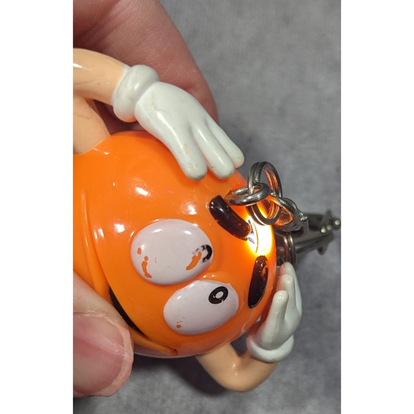 Orange M&M 2011 Figural Keychain Flashlight