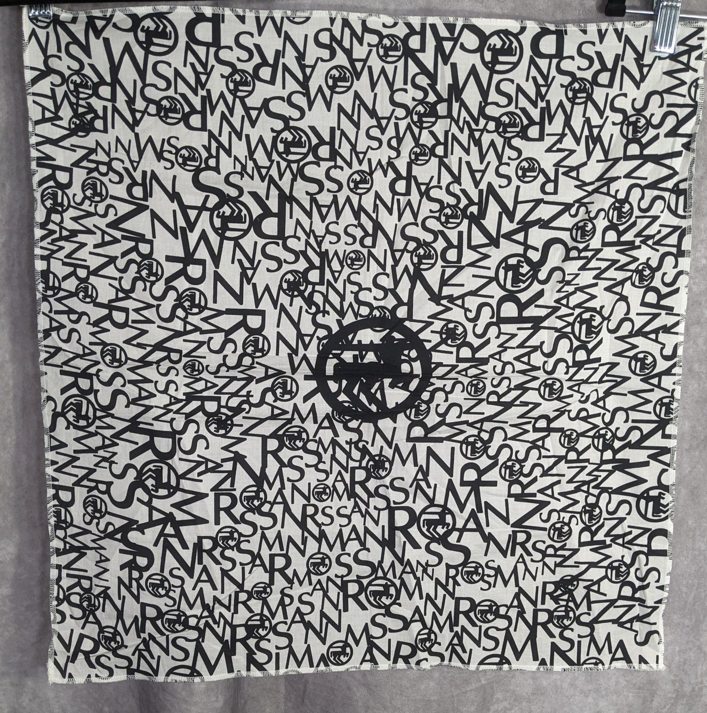 Rossmann Black & White Logo Patterned Square Scarf
