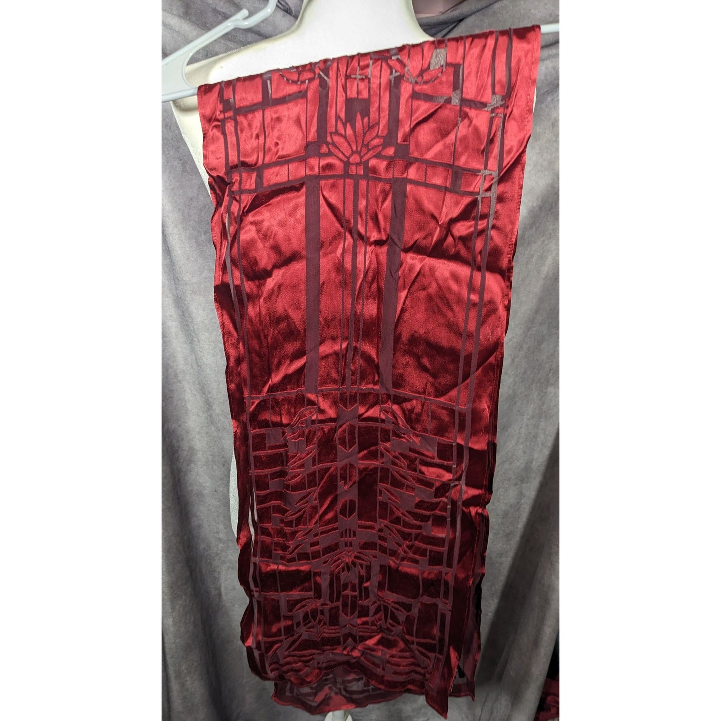 MOMA Officially Licensed Frank Lloyd Wright Red Burnout Scarf