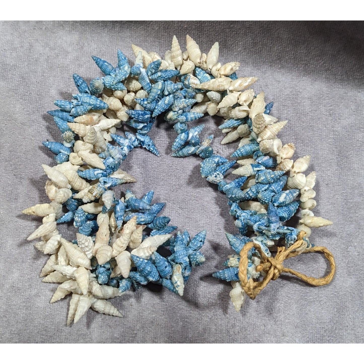 Handmade Beachy Blue And White Multilayer Seashell Necklace