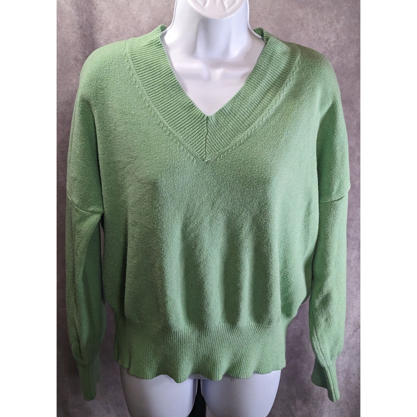 Philosophy Republic Clothing Mint Green Knit V-Neck Sweater XL Womens