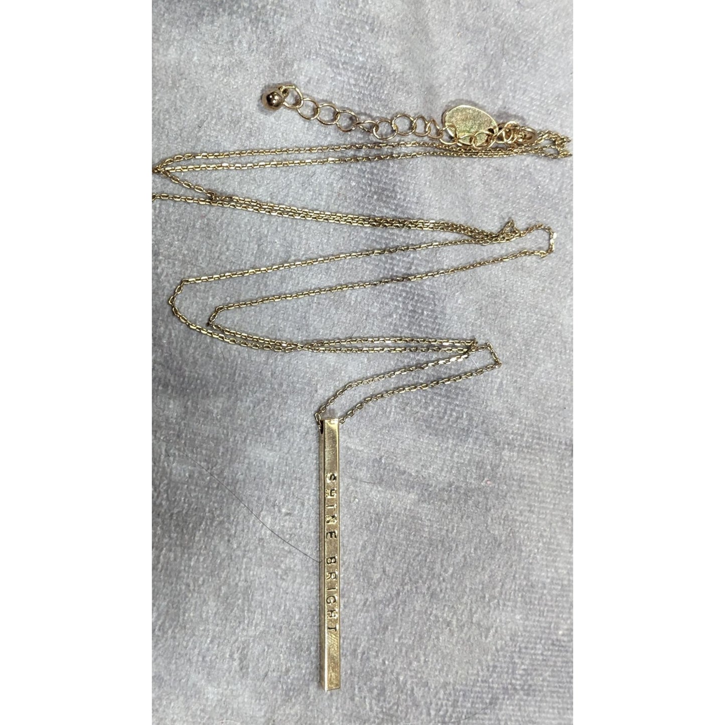 Charming Charlie Minimalist Shine Bright Pillar Necklace