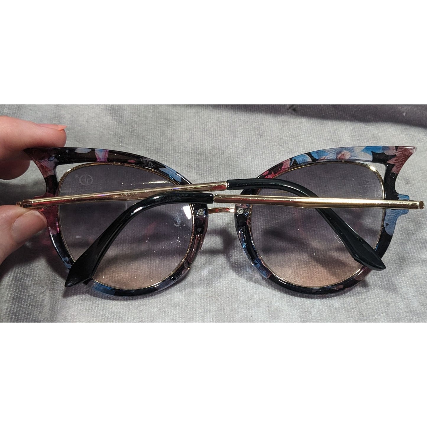 Rainbow Floral Retro Pinup Cateye Sunglasses