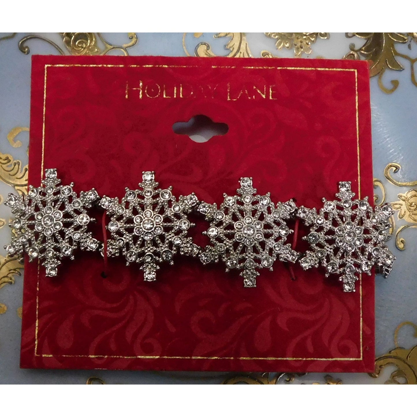 Holiday Lane Rhinestone Snowflake Bracelet