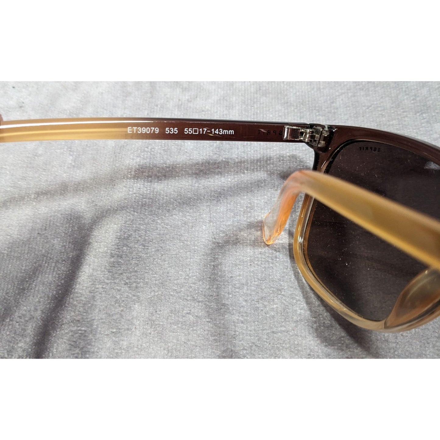 Esprit Brown Fade Retro Square Casual Sunglasses