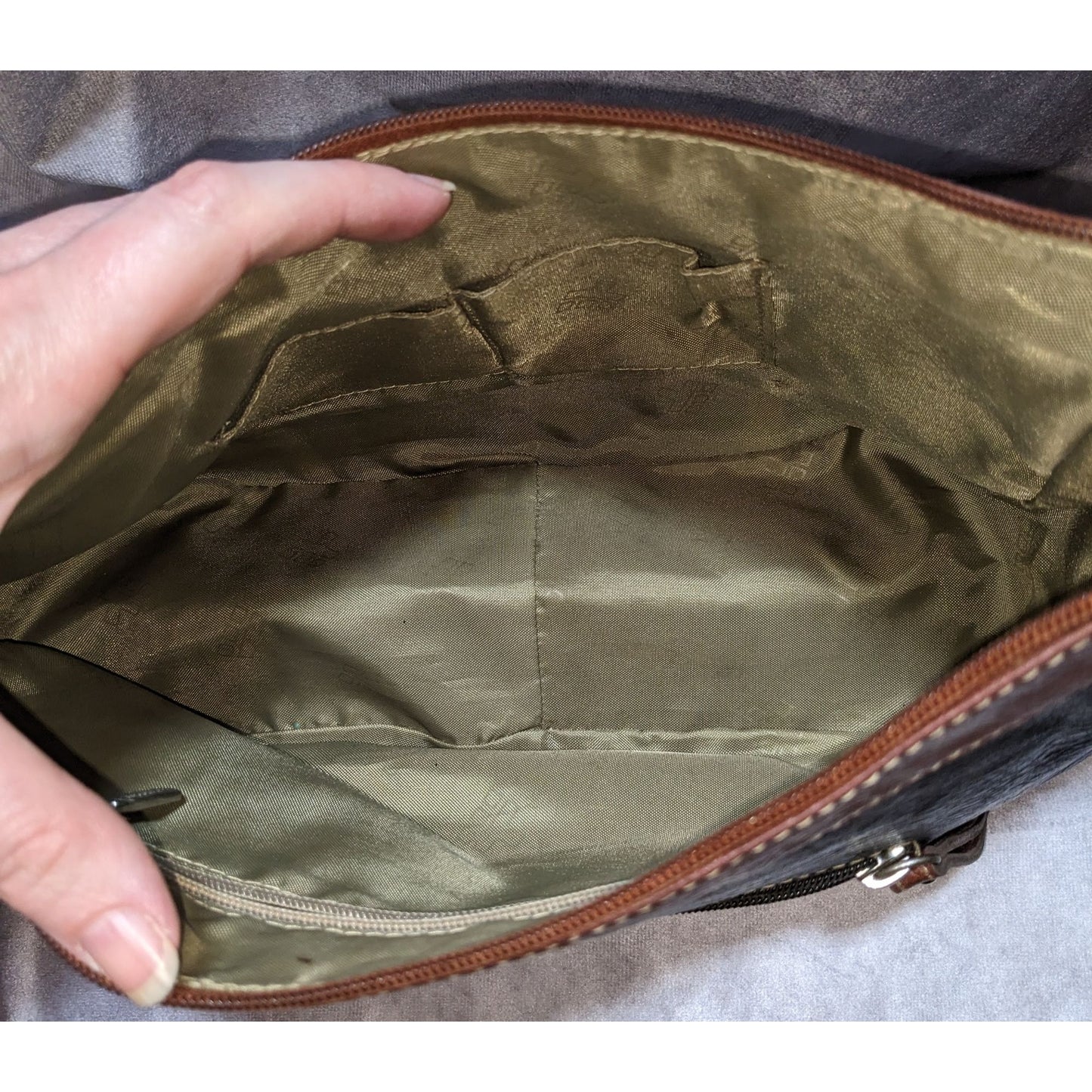 Vintage Torrens Western Black & Brown Leather Shoulder Bag