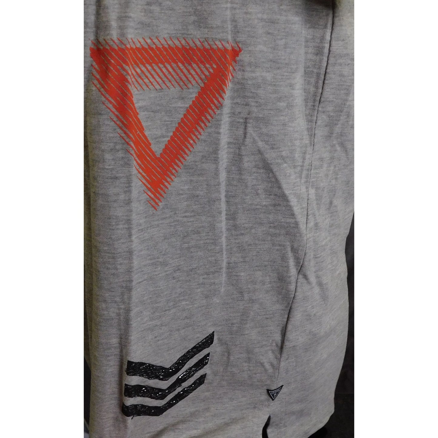 Guess Military Emblem Grey Crew Tee NWT