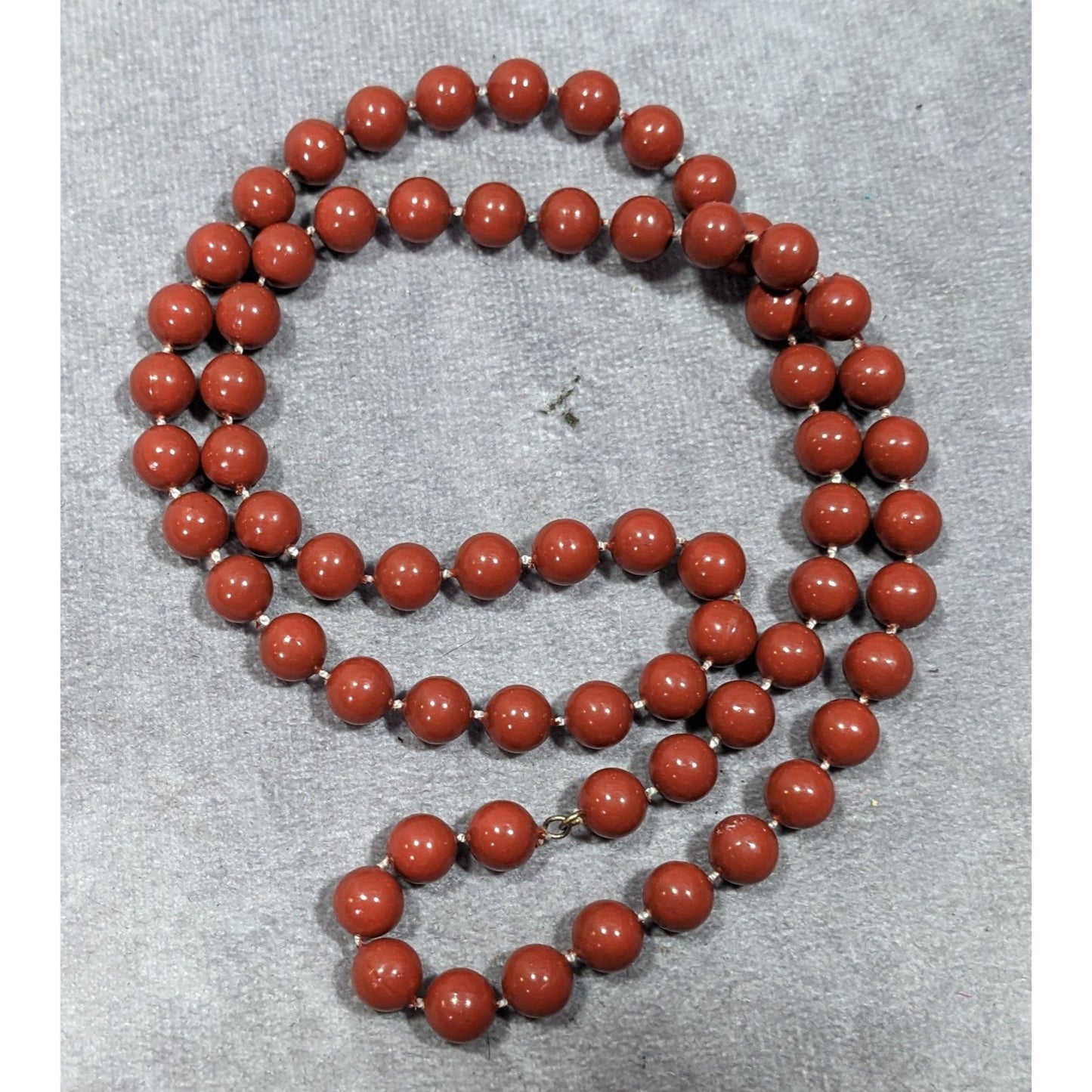 Casual Classic Brown Plastic Beaded Necklace