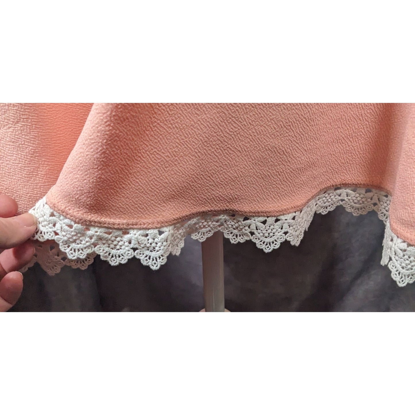 Midnight Hour Pink Sakura Lace Edge Suspender Skirt Size Small