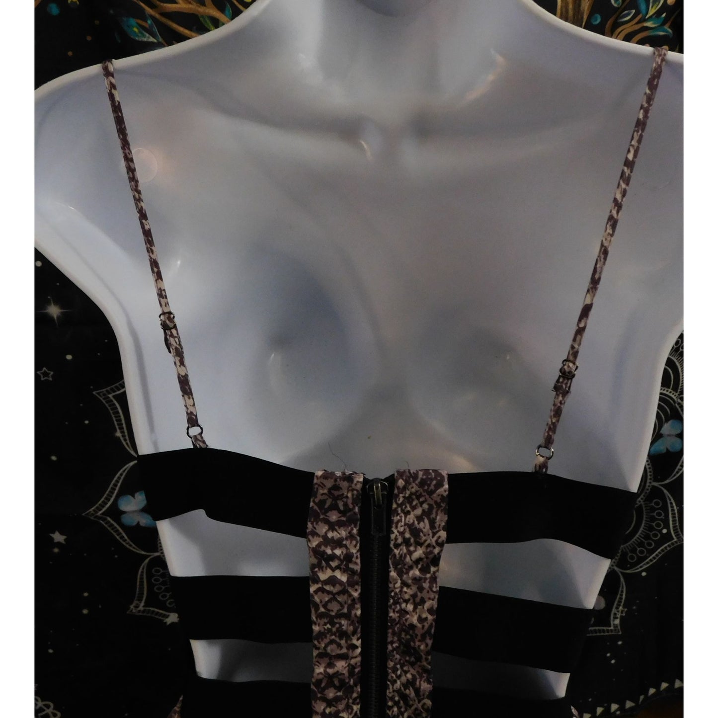 Vintage Material Girl Snake Print Party Dress