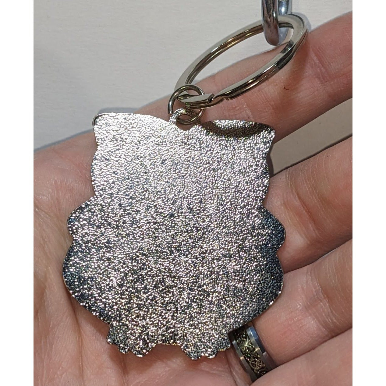 Owl-Shaped Puerto Rico Souvenir Keychain Enamel & Metal