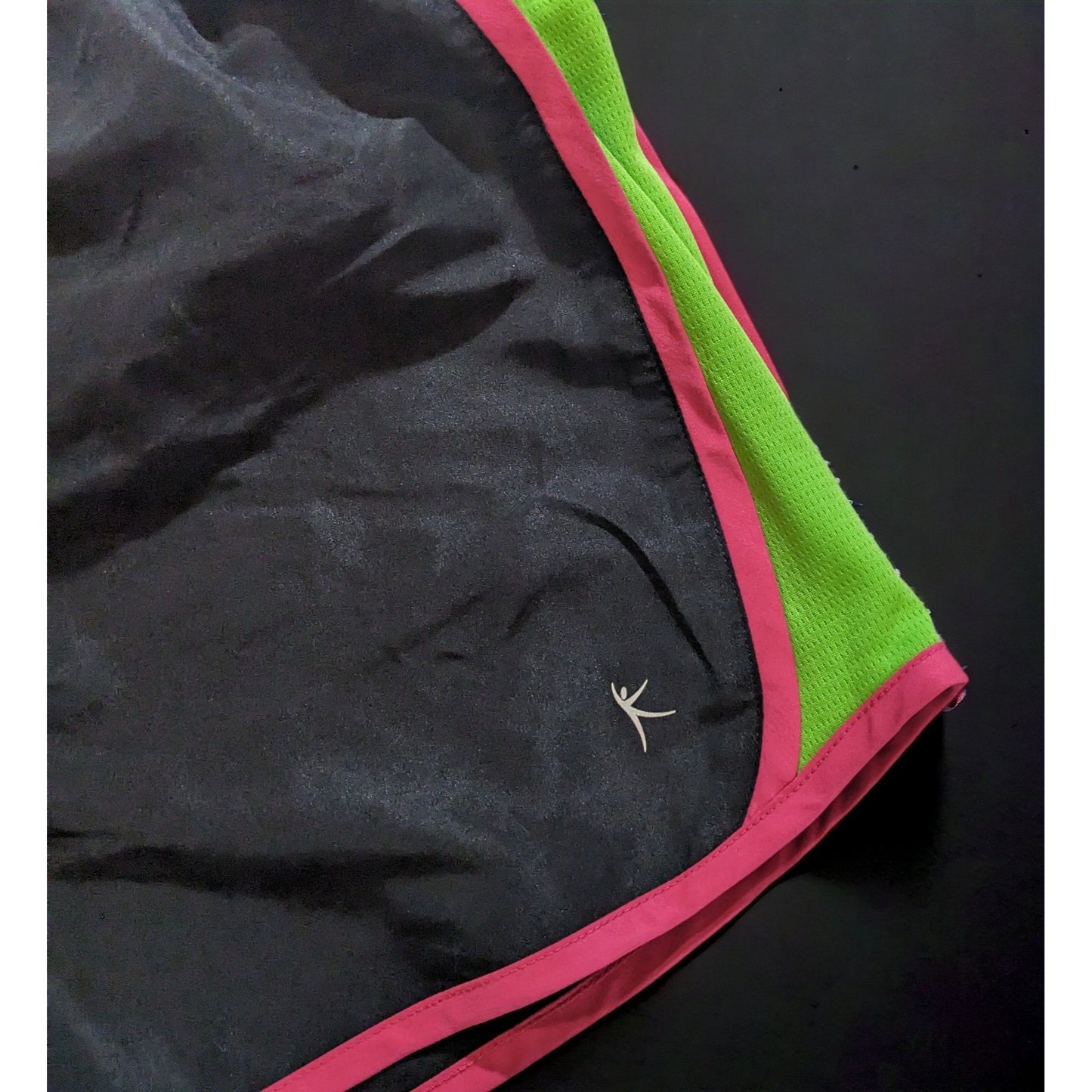 Danskin Now Black And Neon Athletic Shorts