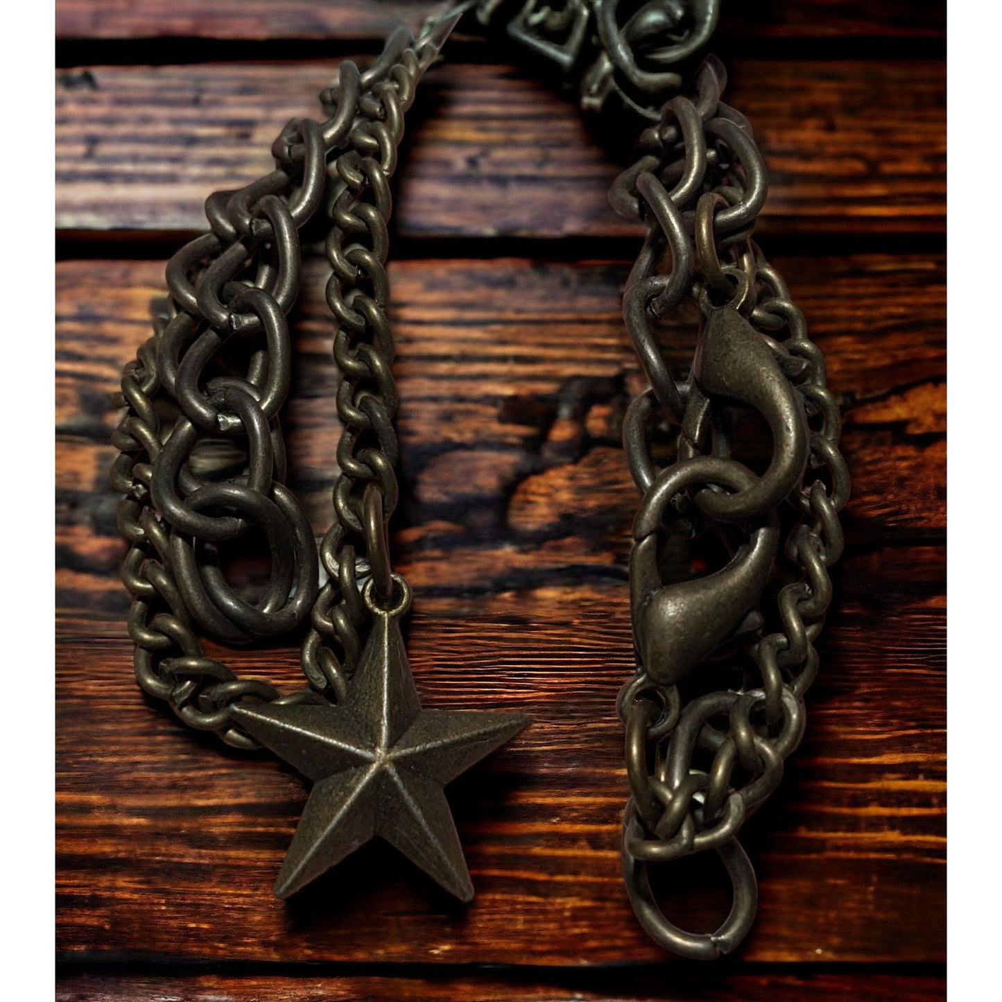 Vintage 90s Gold Star Chain Neckale