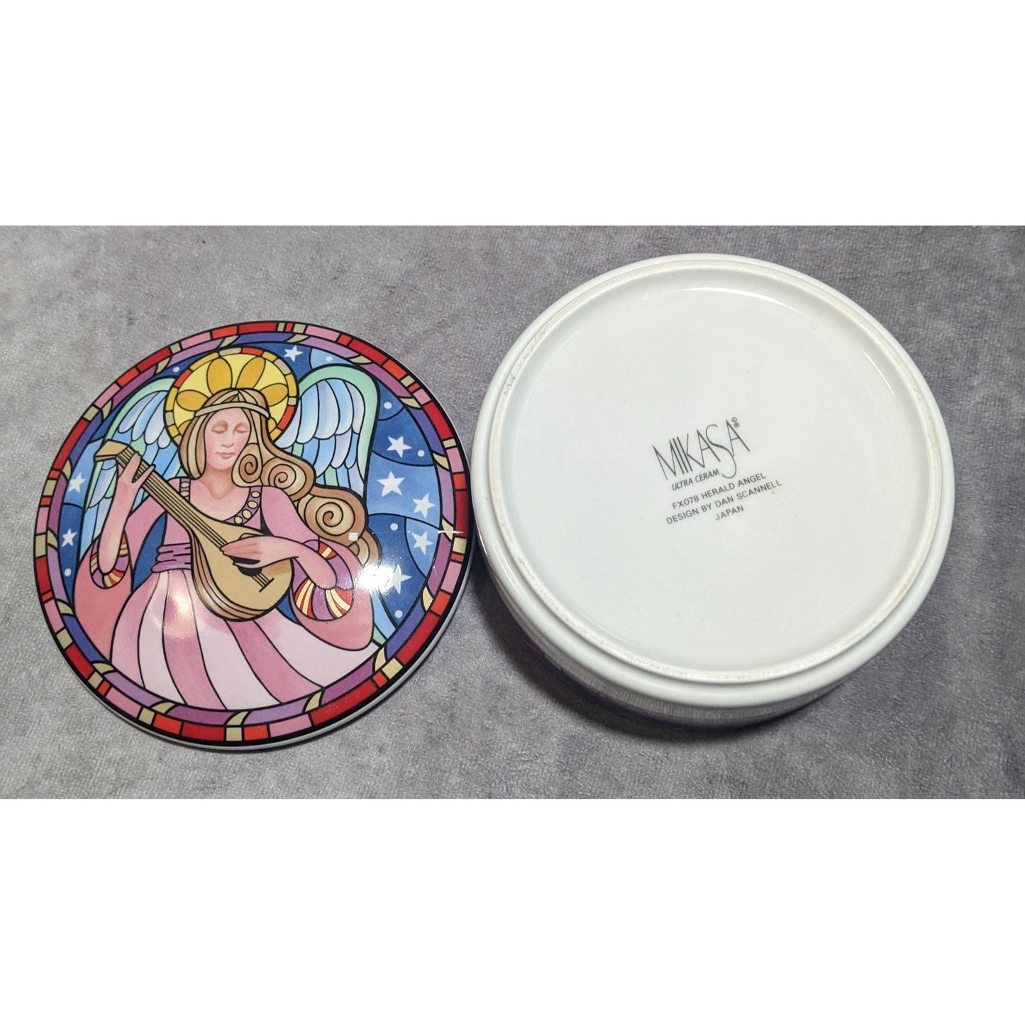 Vintage Mikasa Herald Angel Trinket Box