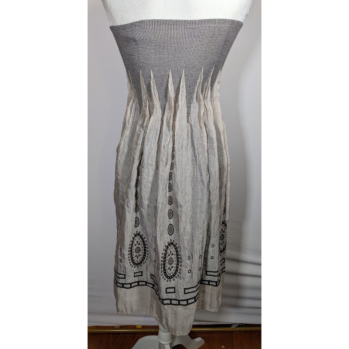 Lapis By Anthropologie Bohemian Grey Tube Top Dress