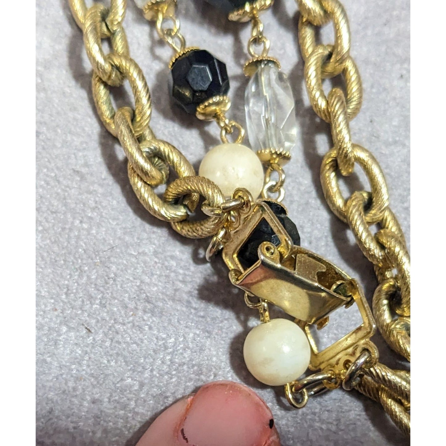 Vintage Glam Multilayer Chain Beaded Statement Necklace