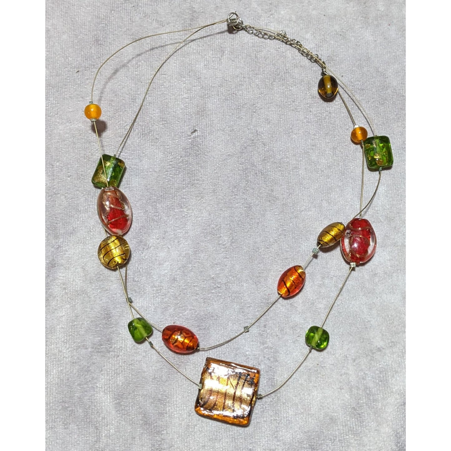 Bright Summer Glass Floating Necklace