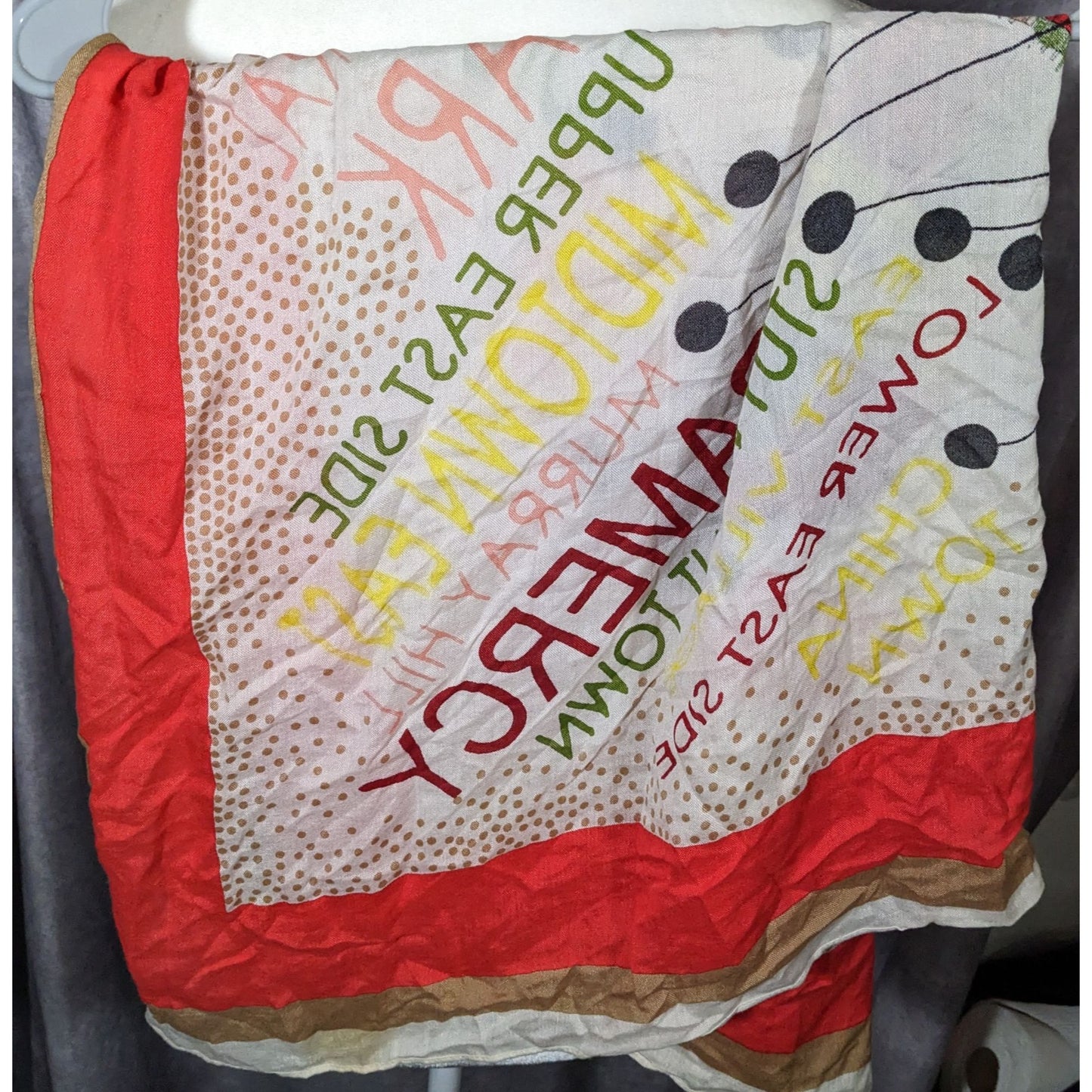 Madewell New York Map Printed Scarf/Shawl