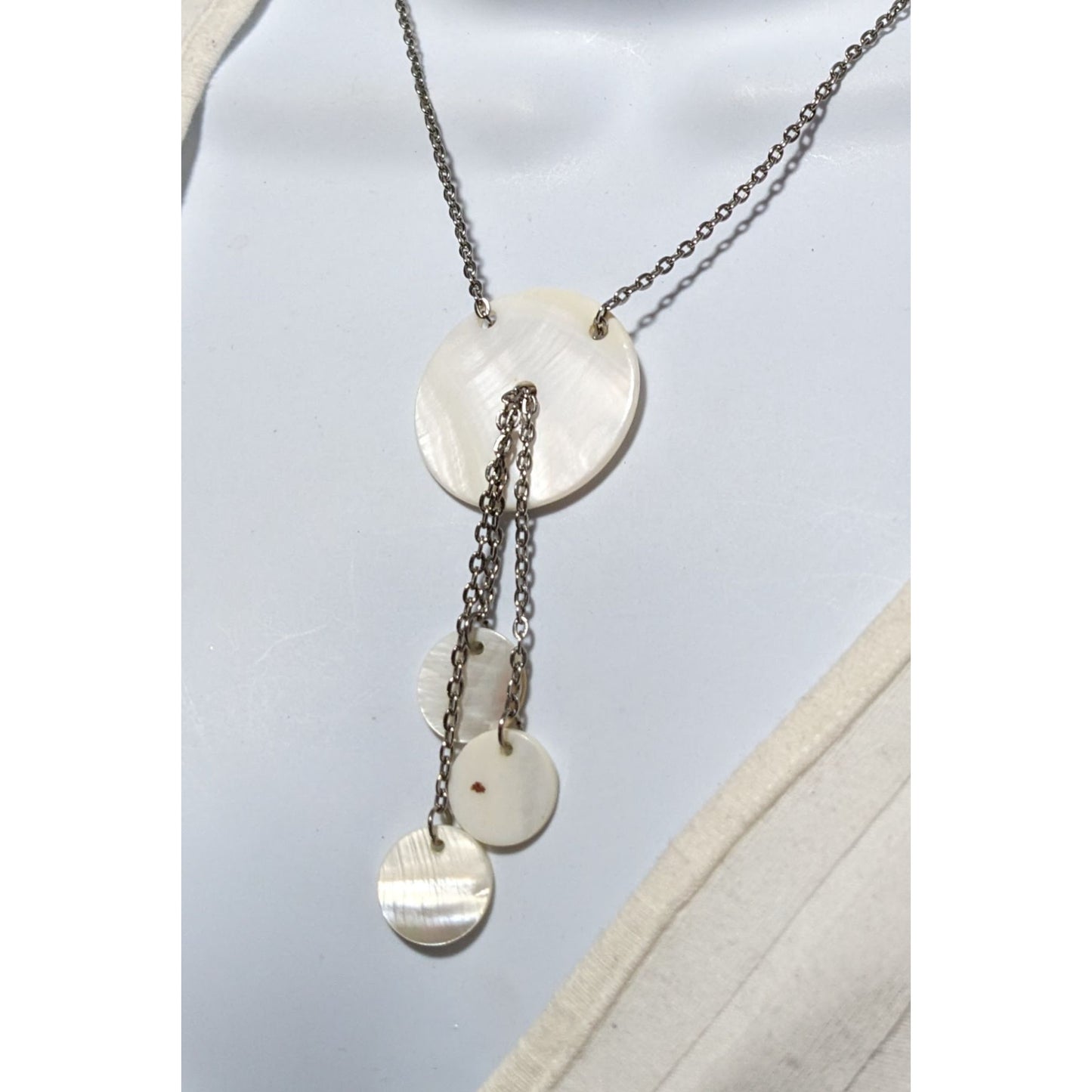 Geometric Shell Tassel Necklace