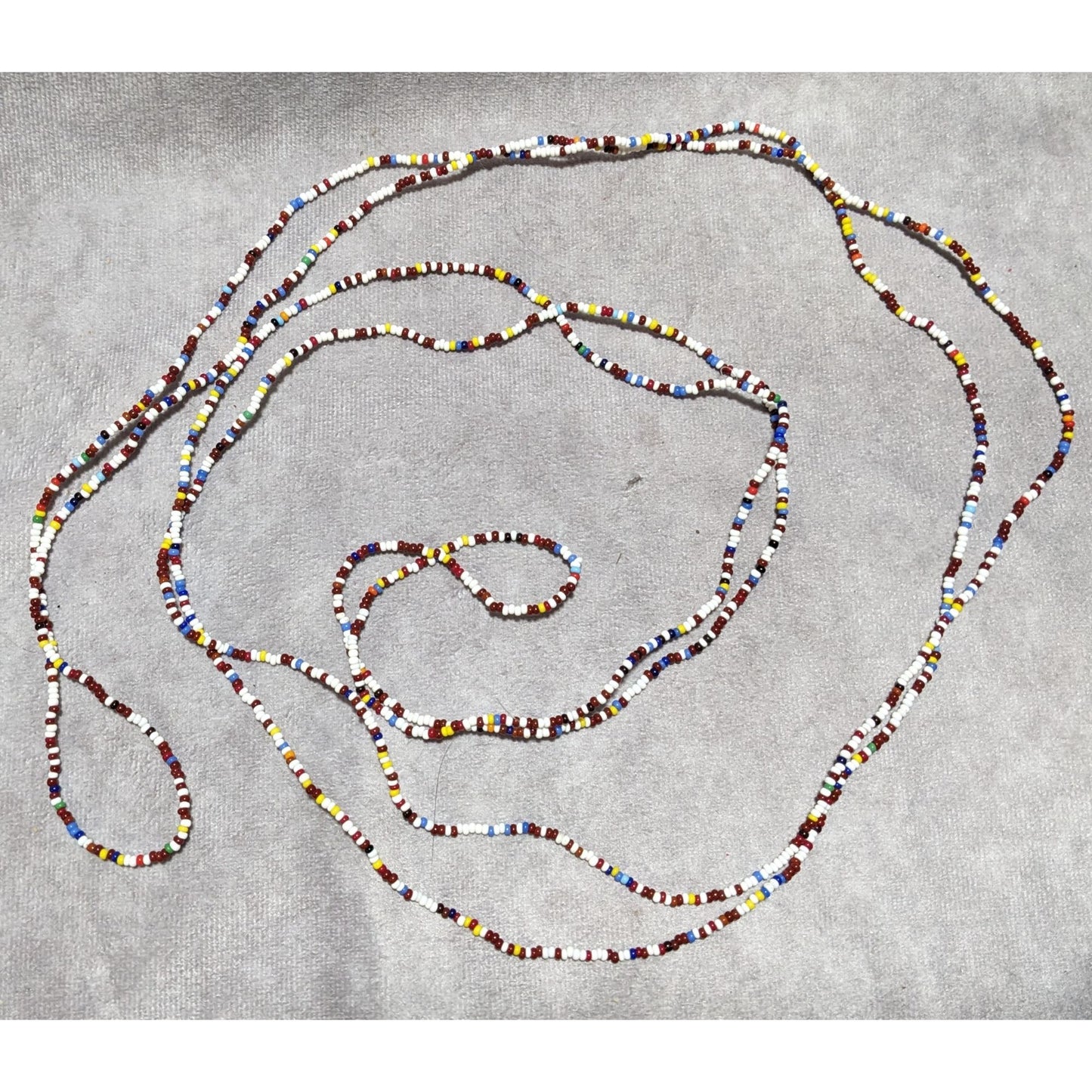 Long Glass Beaded Necklace