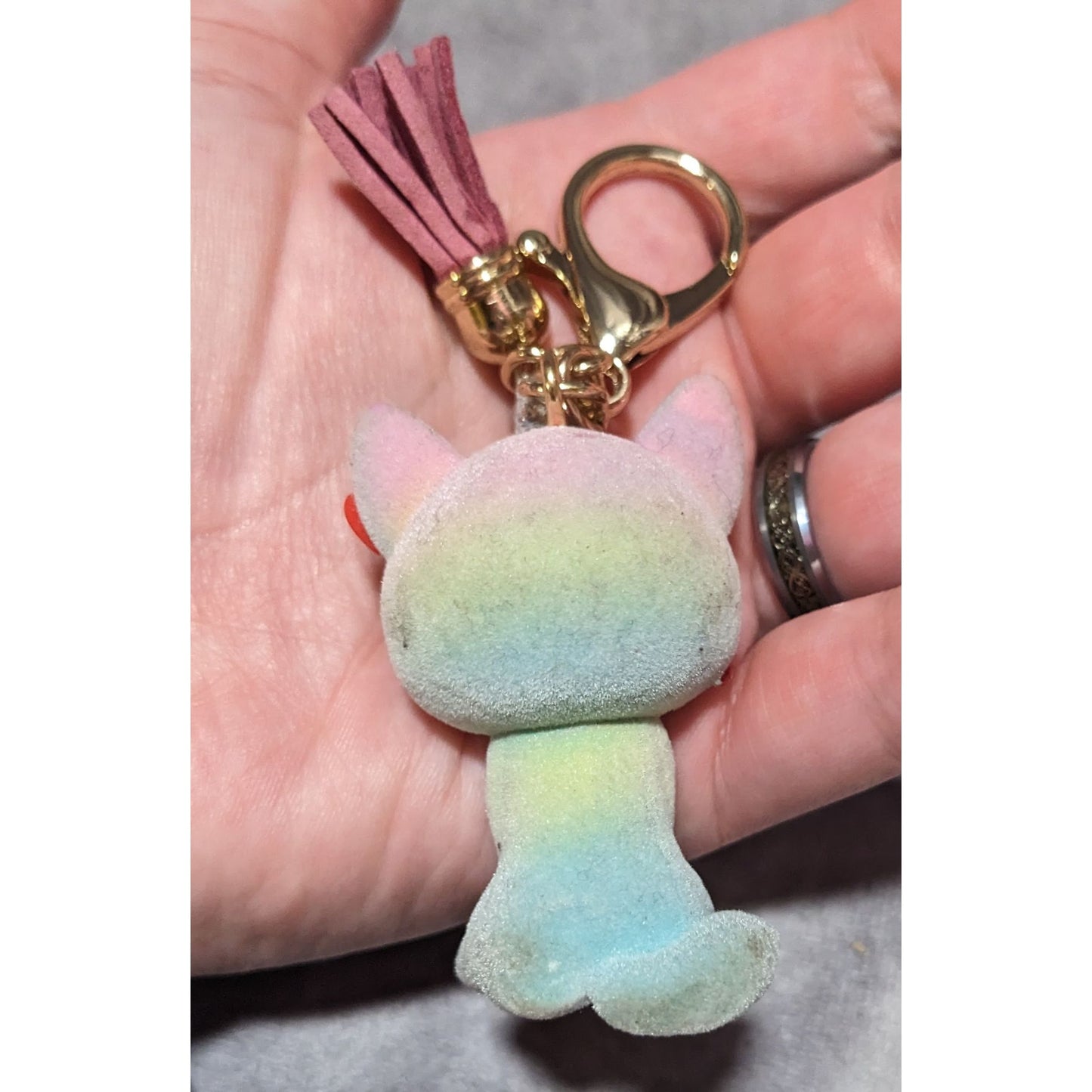 TY Beanie Boos Mini Boo Caticorn Keychain