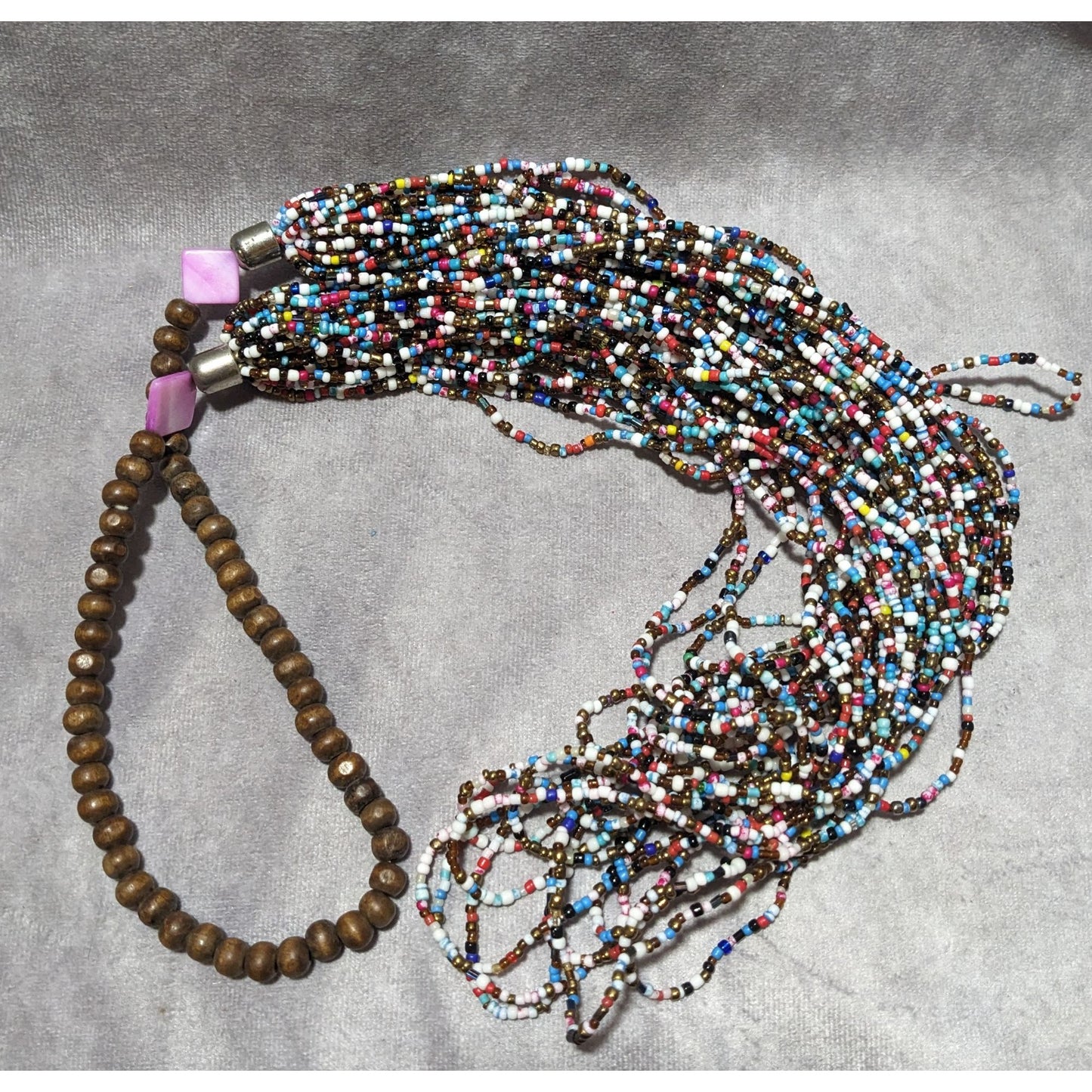 Multistrand Glass Seed Bead Necklace