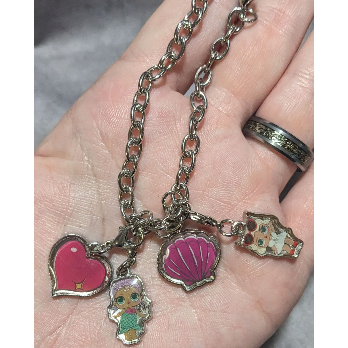 Kidcore Kawaii Y2K LOL Surprise Mermaid Charm Bracelet