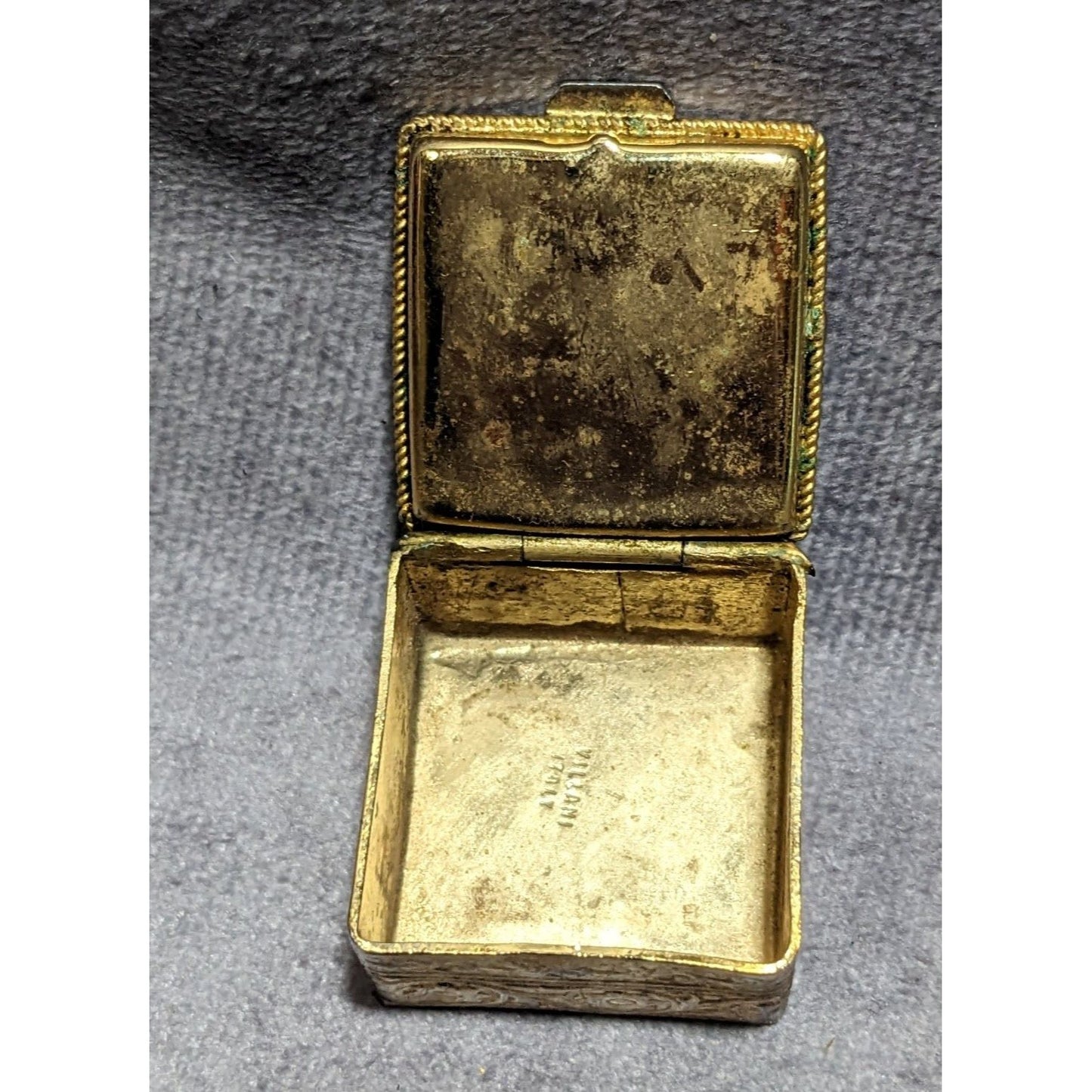 Vintage Micro Mosaic Italian Floral Pillbox