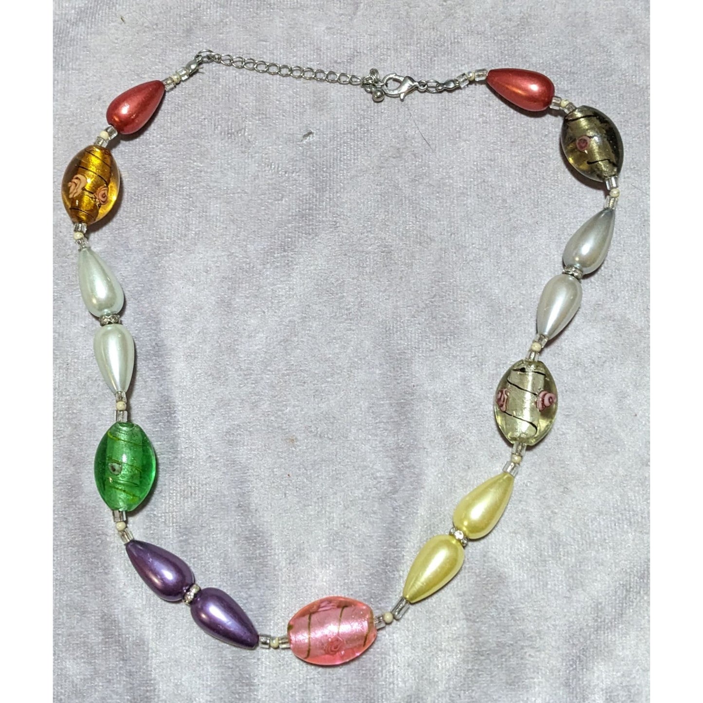Metallic Glass Rainbow Rainbow Necklace