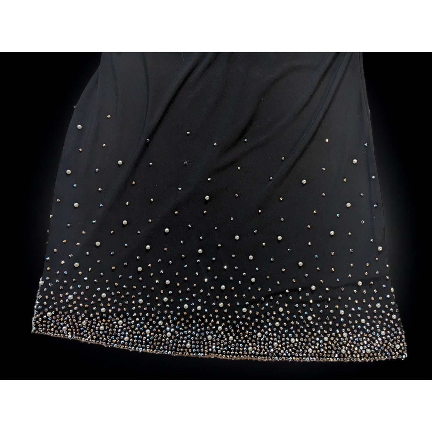 Roz & Ali Pearl Beaded Cold Shoulder Dress