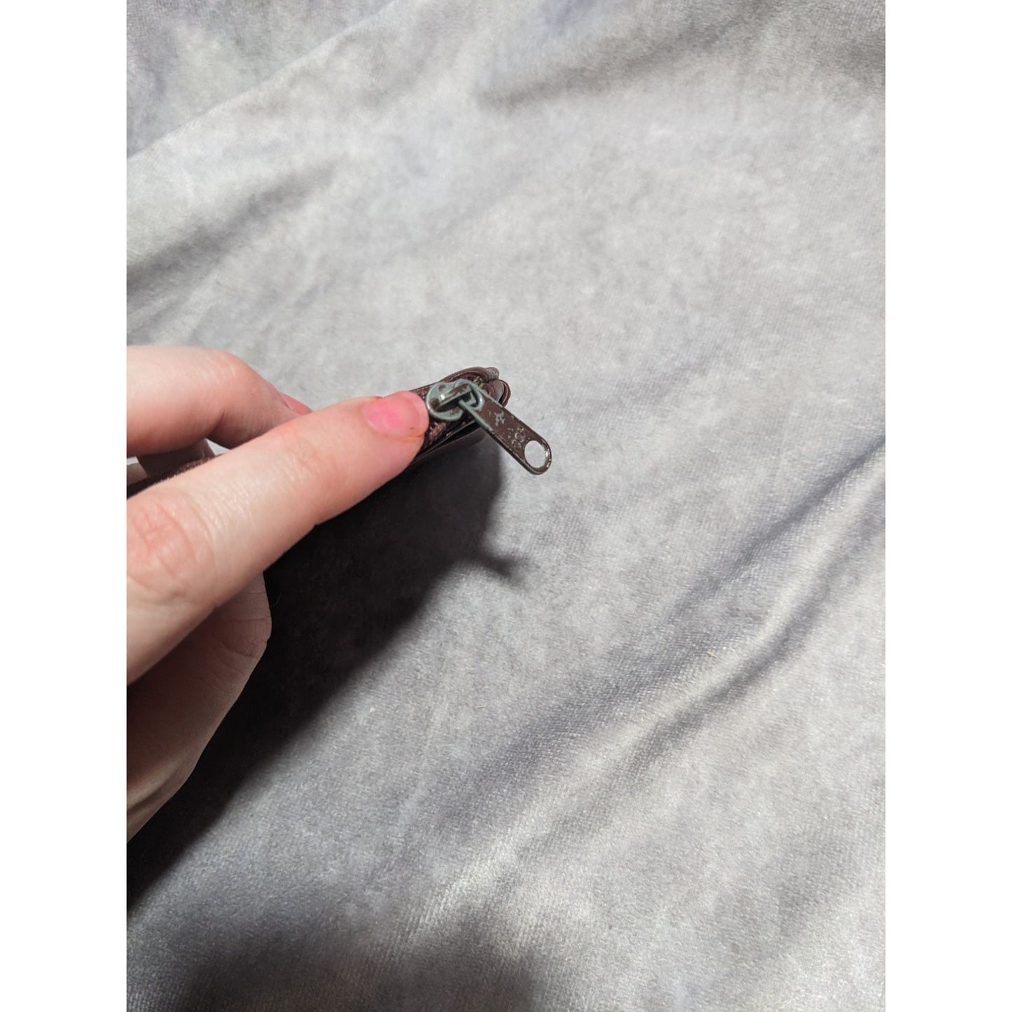 Mundi Maroon Zipper Pouch