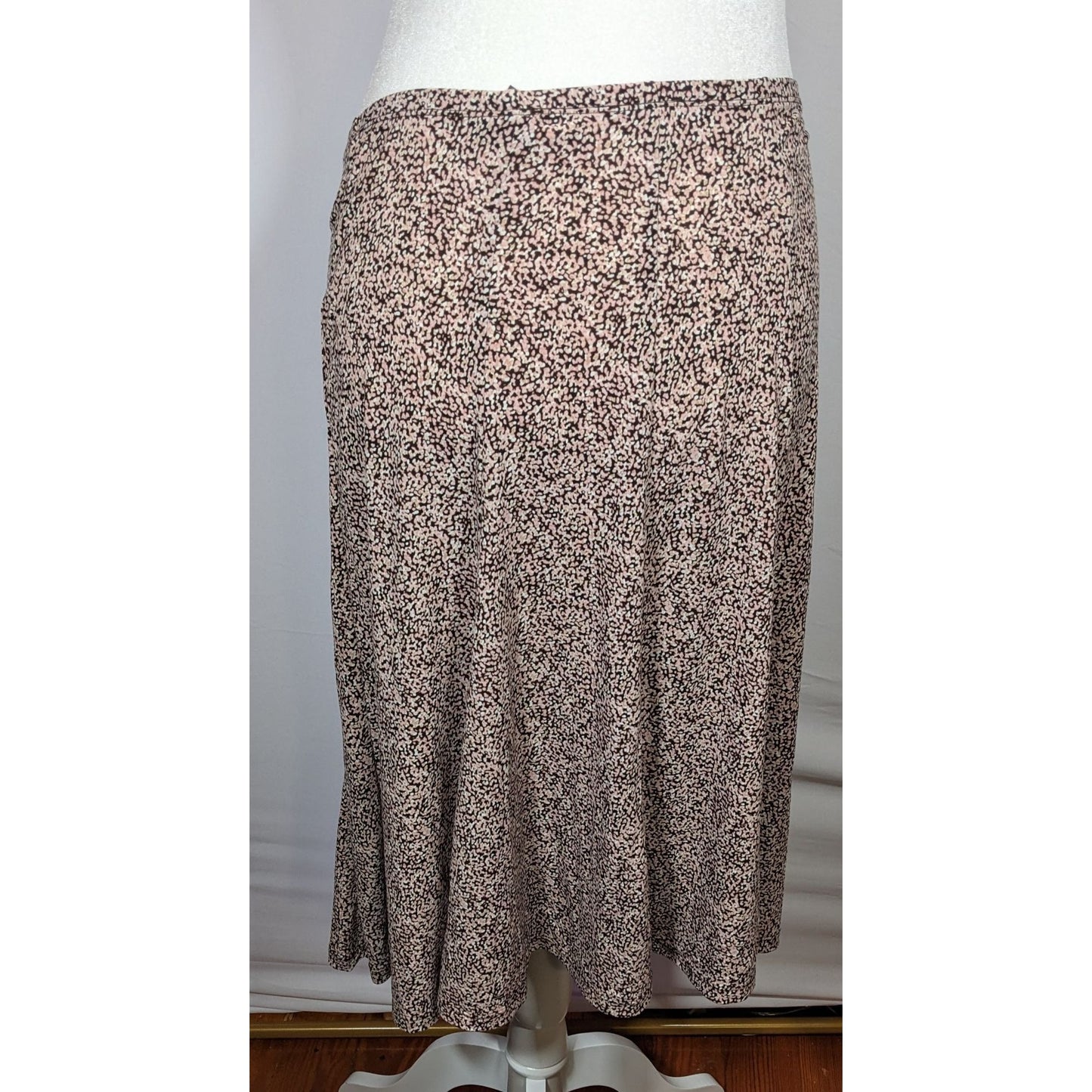 Liz Claiborne Brown And Cream Speckled Skirt